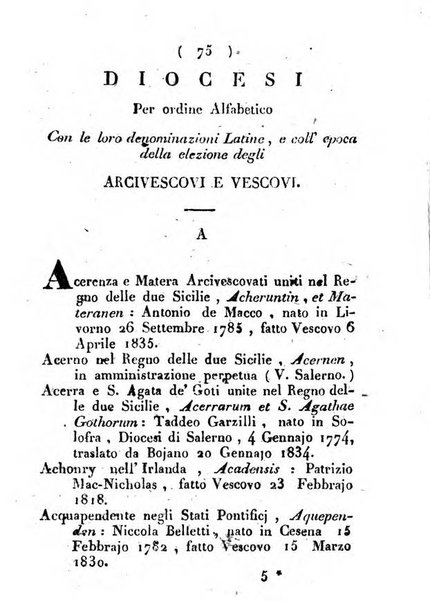 Notizie per l'anno ... secondo il martirologio romano..