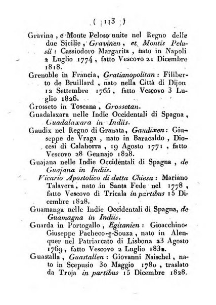 Notizie per l'anno ... secondo il martirologio romano..