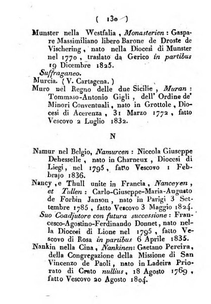 Notizie per l'anno ... secondo il martirologio romano..