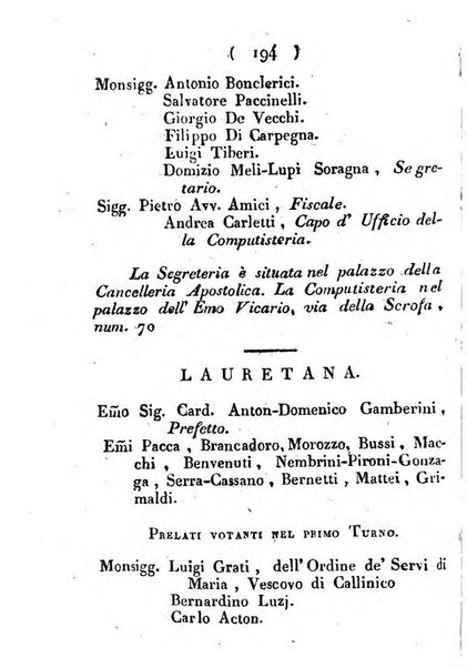 Notizie per l'anno ... secondo il martirologio romano..