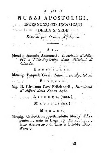 Notizie per l'anno ... secondo il martirologio romano..