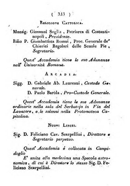 Notizie per l'anno ... secondo il martirologio romano..