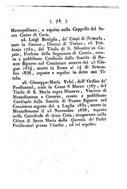 Notizie per l'anno ... secondo il martirologio romano..