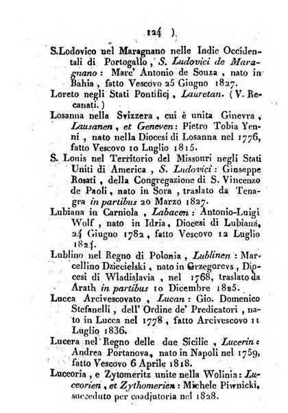 Notizie per l'anno ... secondo il martirologio romano..