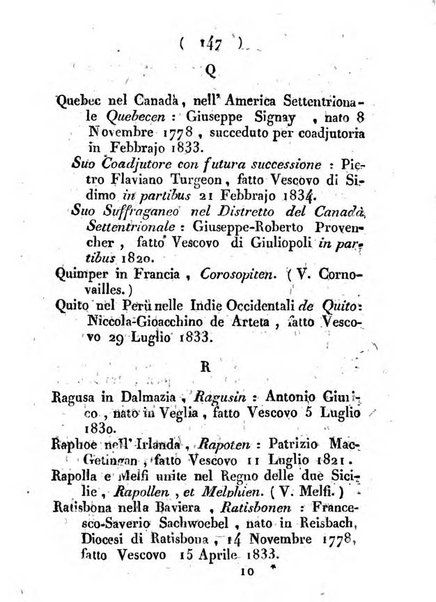 Notizie per l'anno ... secondo il martirologio romano..