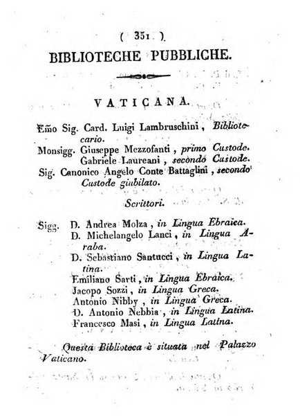 Notizie per l'anno ... secondo il martirologio romano..