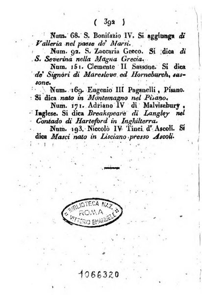 Notizie per l'anno ... secondo il martirologio romano..