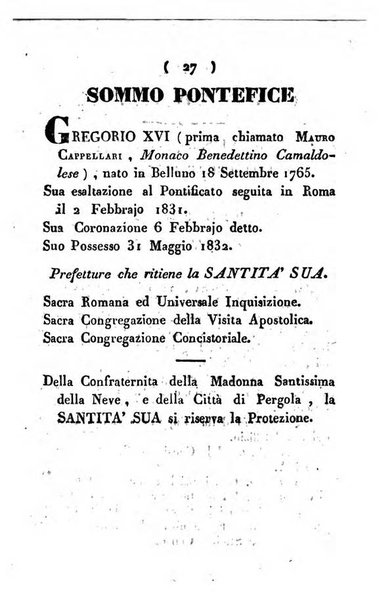 Notizie per l'anno ... secondo il martirologio romano..