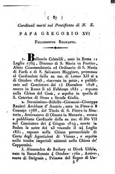 Notizie per l'anno ... secondo il martirologio romano..