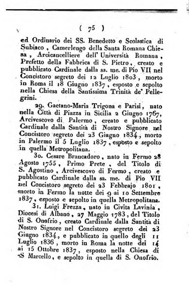 Notizie per l'anno ... secondo il martirologio romano..