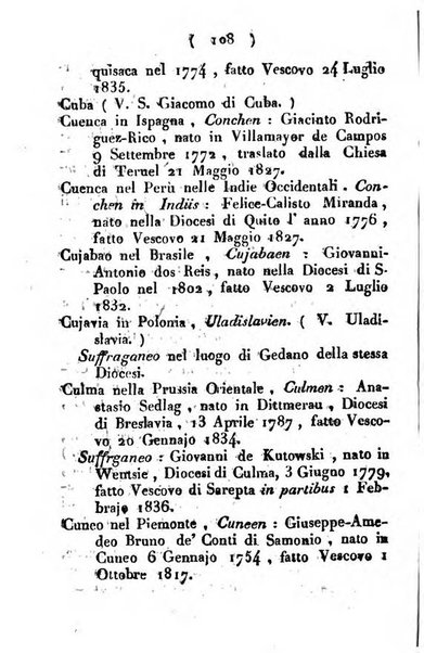 Notizie per l'anno ... secondo il martirologio romano..