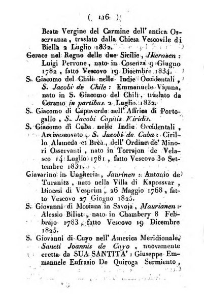 Notizie per l'anno ... secondo il martirologio romano..