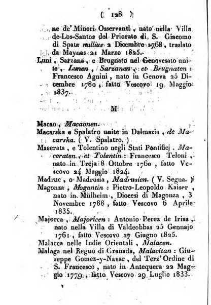 Notizie per l'anno ... secondo il martirologio romano..