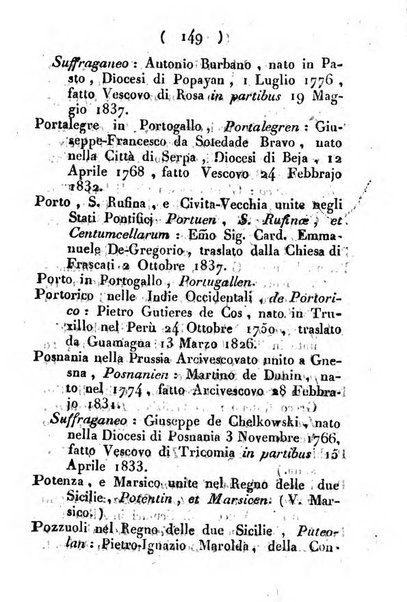 Notizie per l'anno ... secondo il martirologio romano..