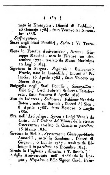 Notizie per l'anno ... secondo il martirologio romano..