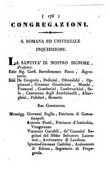 Notizie per l'anno ... secondo il martirologio romano..