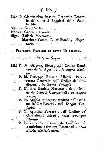 Notizie per l'anno ... secondo il martirologio romano..