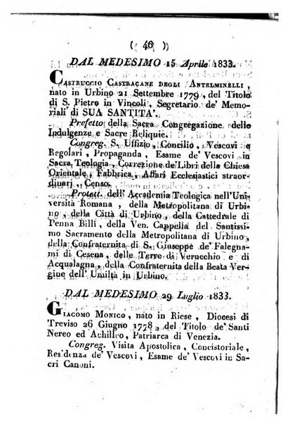 Notizie per l'anno ... secondo il martirologio romano..