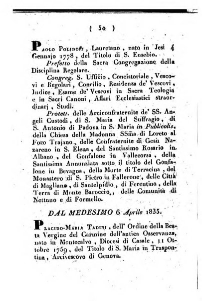 Notizie per l'anno ... secondo il martirologio romano..