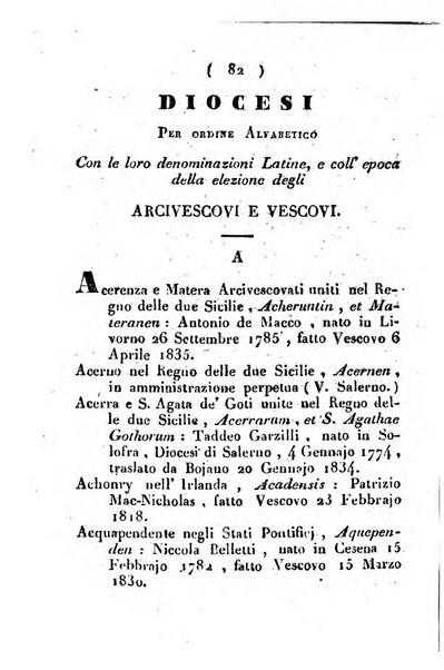 Notizie per l'anno ... secondo il martirologio romano..