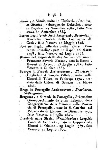 Notizie per l'anno ... secondo il martirologio romano..