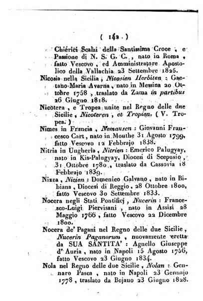 Notizie per l'anno ... secondo il martirologio romano..