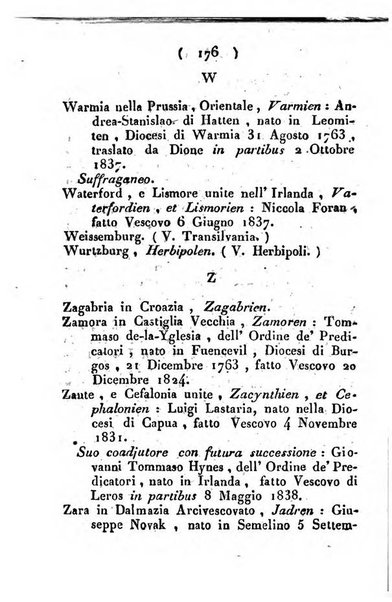 Notizie per l'anno ... secondo il martirologio romano..