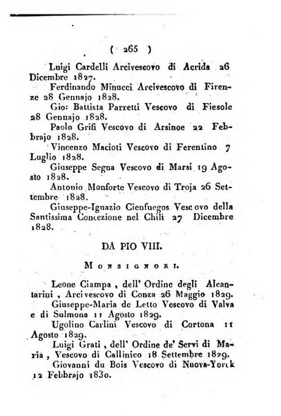 Notizie per l'anno ... secondo il martirologio romano..