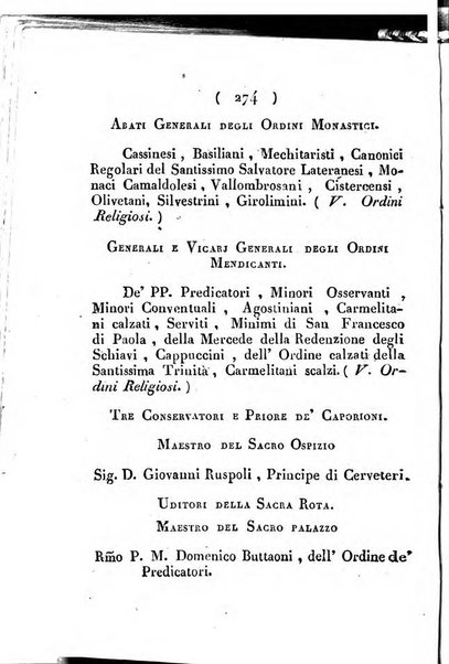 Notizie per l'anno ... secondo il martirologio romano..