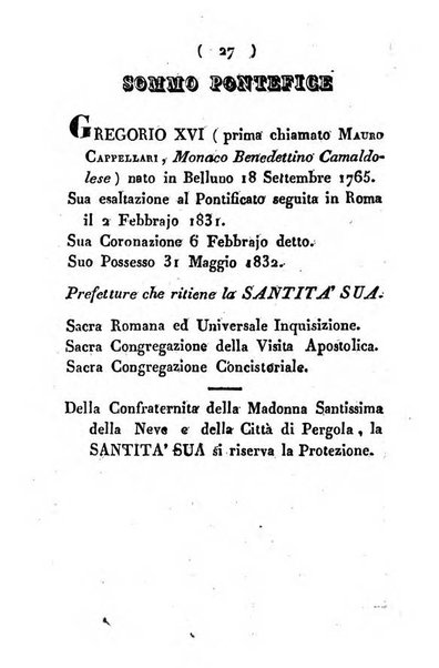 Notizie per l'anno ... secondo il martirologio romano..