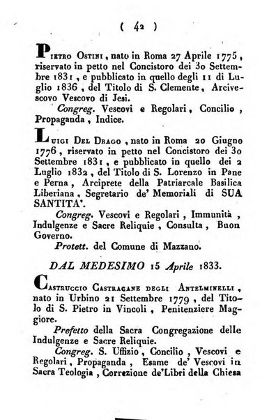 Notizie per l'anno ... secondo il martirologio romano..