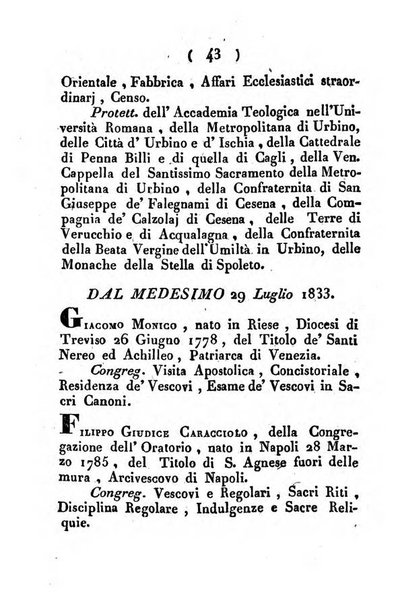 Notizie per l'anno ... secondo il martirologio romano..