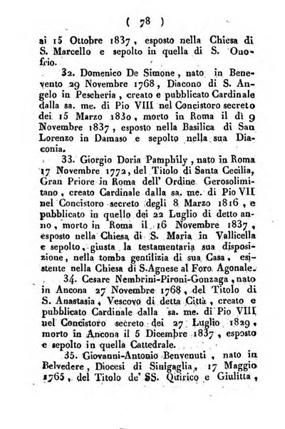 Notizie per l'anno ... secondo il martirologio romano..