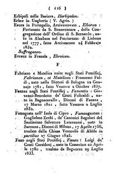 Notizie per l'anno ... secondo il martirologio romano..