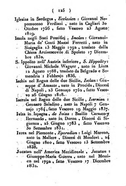 Notizie per l'anno ... secondo il martirologio romano..