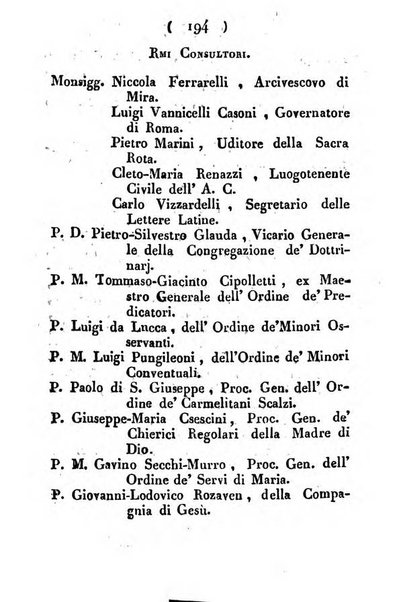 Notizie per l'anno ... secondo il martirologio romano..