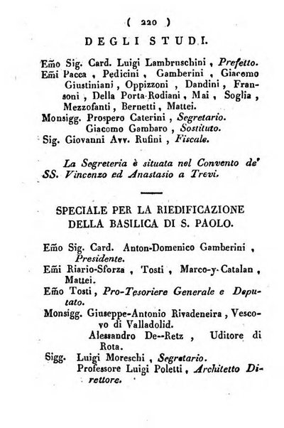 Notizie per l'anno ... secondo il martirologio romano..