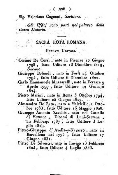 Notizie per l'anno ... secondo il martirologio romano..