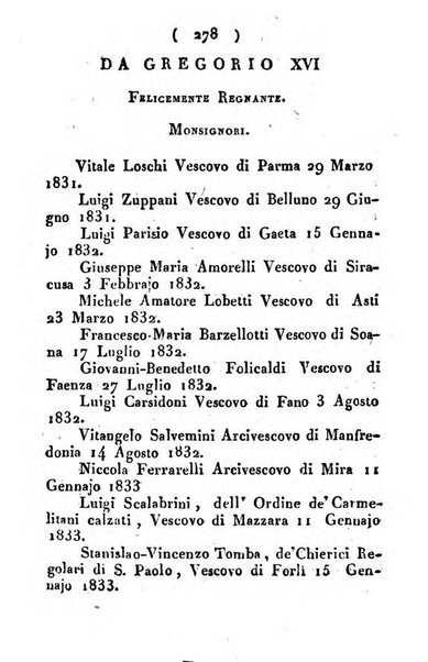 Notizie per l'anno ... secondo il martirologio romano..