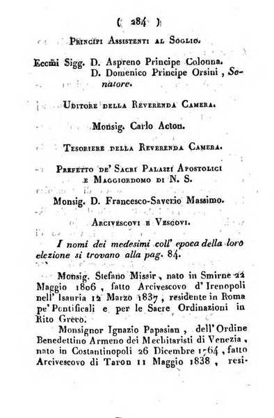 Notizie per l'anno ... secondo il martirologio romano..