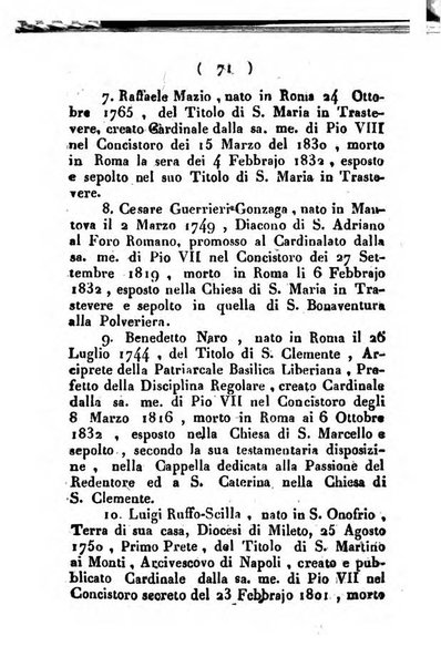 Notizie per l'anno ... secondo il martirologio romano..