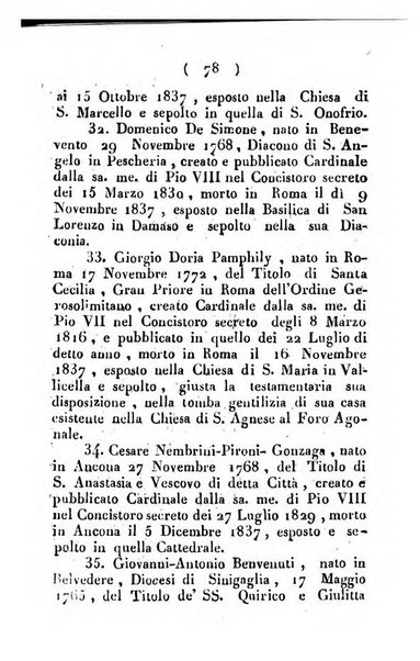 Notizie per l'anno ... secondo il martirologio romano..