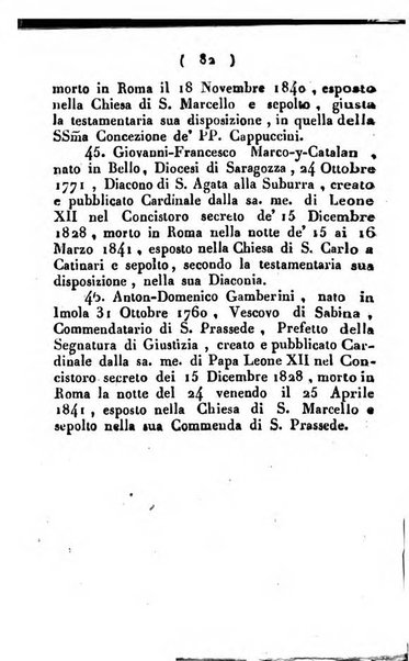 Notizie per l'anno ... secondo il martirologio romano..