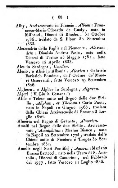 Notizie per l'anno ... secondo il martirologio romano..