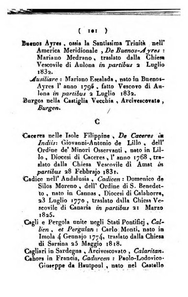 Notizie per l'anno ... secondo il martirologio romano..