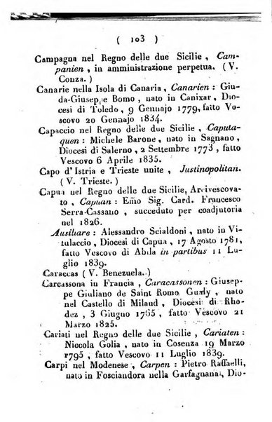 Notizie per l'anno ... secondo il martirologio romano..