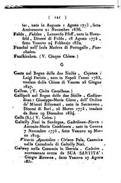 Notizie per l'anno ... secondo il martirologio romano..