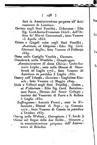 Notizie per l'anno ... secondo il martirologio romano..