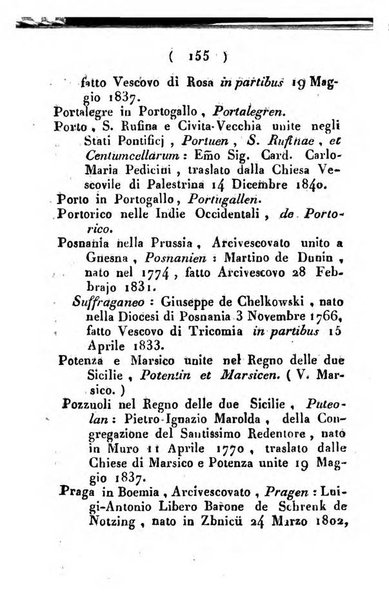 Notizie per l'anno ... secondo il martirologio romano..