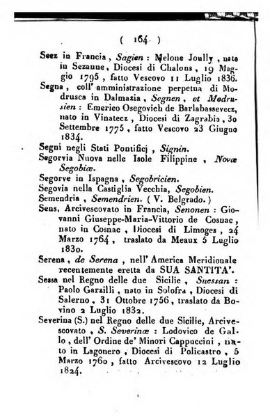 Notizie per l'anno ... secondo il martirologio romano..